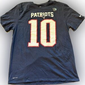 2017 Nike Dri Fit Patriots Navy Blue T-Shirt 10 Gordon
